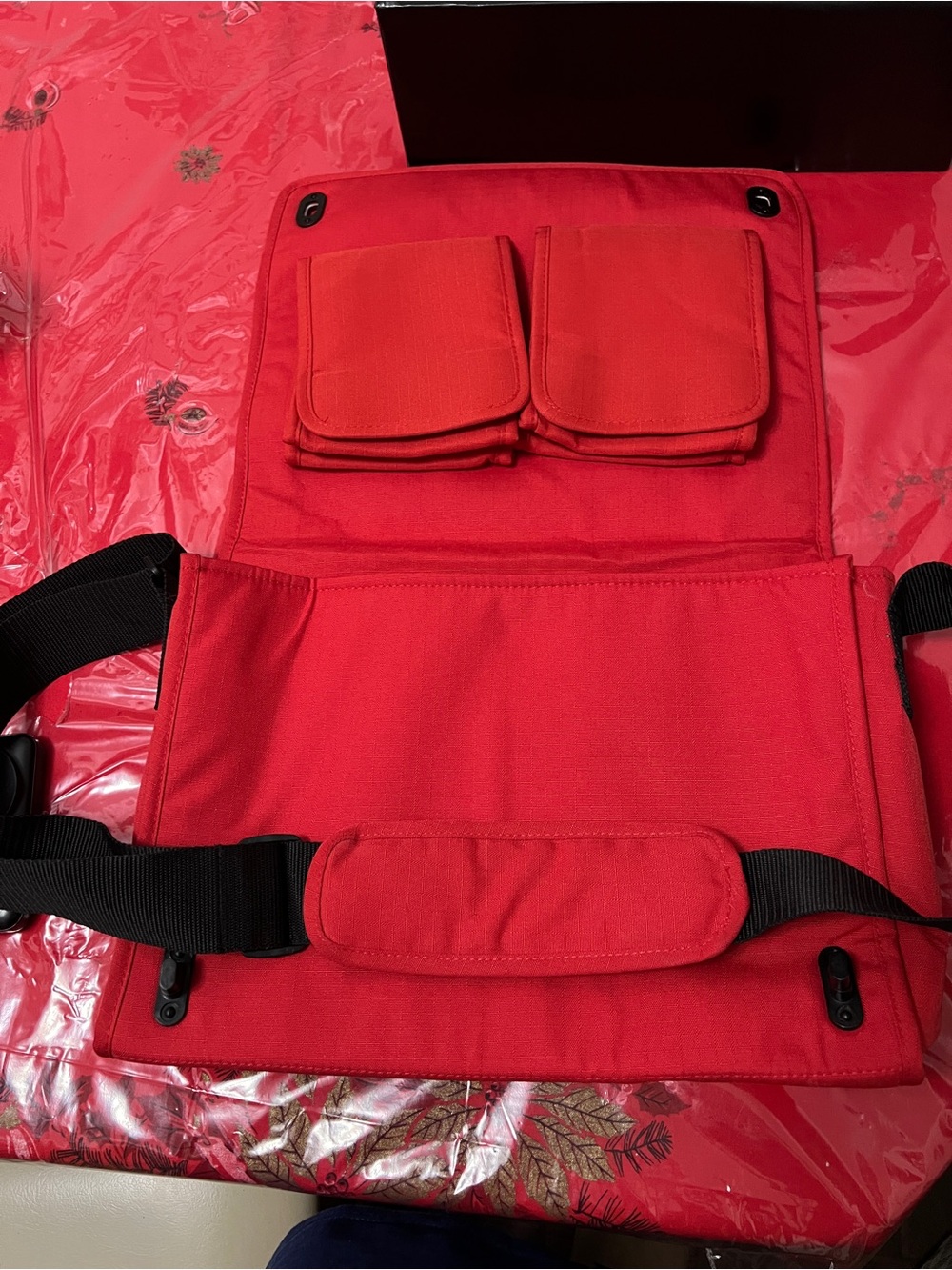 Vintage Ikea 1999 Messenger Bag Red Shoulder Bag Laptop Travel/Work - Picture 10 of 15